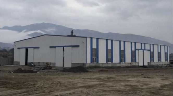 A&A Enterprises Engineering — completed blue & white PEB warehouse