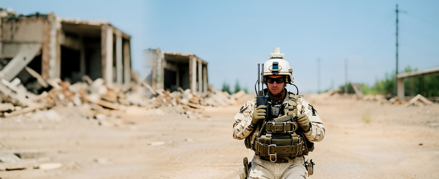 Frontline squad on patrol